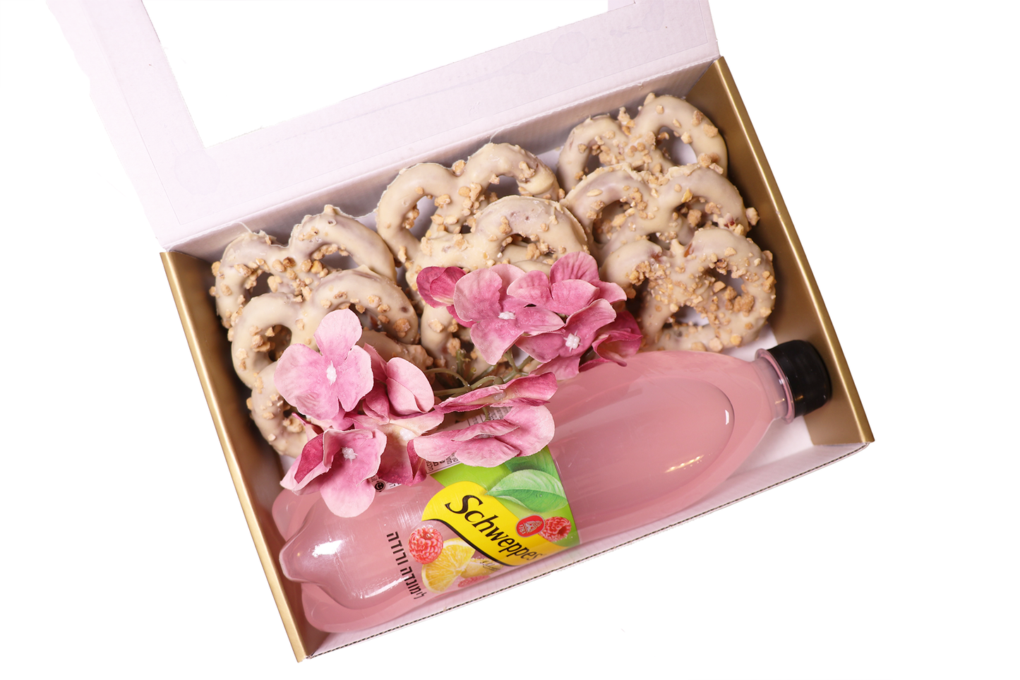 Pretzel Box with liquor or drink