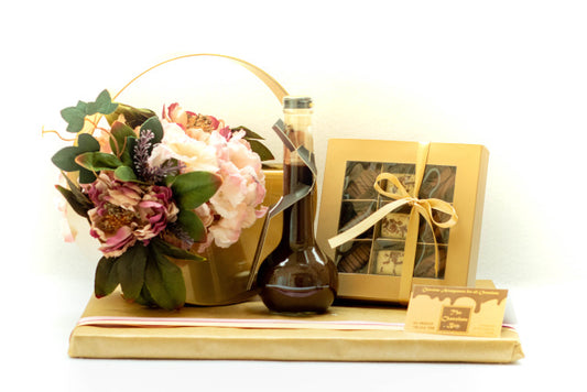 Golden Purse Vase Display
